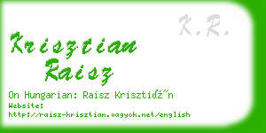 krisztian raisz business card